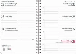 Senator A6 Ariane roosa 2025-2026 (lukuvuosikalenteri)