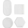 Silikonimuotti alusta 4 kpl soikea, pyöreä, neliö ja kuusikulmainen