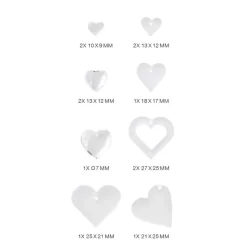 Silikonimuotti sydänriipukset UV-hartsille Rico Design