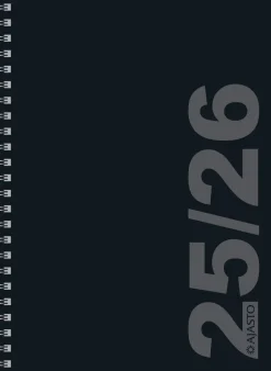 Simple A5, musta 2025-2026 (lukuvuosikalenteri)