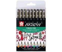 Sivellintussi Sakura 9 väriä, Pigma Brush