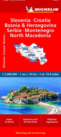 Slovenia, Croatia, Bosnia - Michelin National Map
