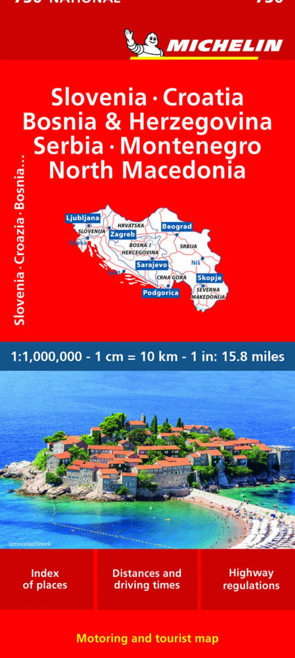 Slovenia, Croatia, Bosnia - Michelin National Map