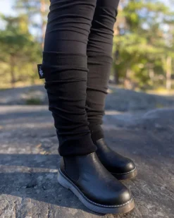 Säärystimet PaaPii merinovilla musta