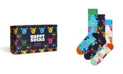 Sukat Happy Socks MIxed Dog 41-46 Lahjapakkaus 3 paria