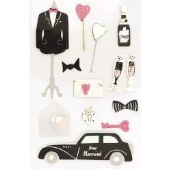 Tarra-arkki 3D-tarra hääpari Rico Design