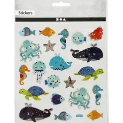 Tarra-arkki 15x16,5cm merieläimet