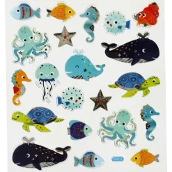 Tarra-arkki 15x16,5cm merieläimet