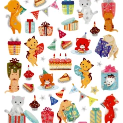 Tarra-arkki 15x16,5cm syntymäpäiväkissat