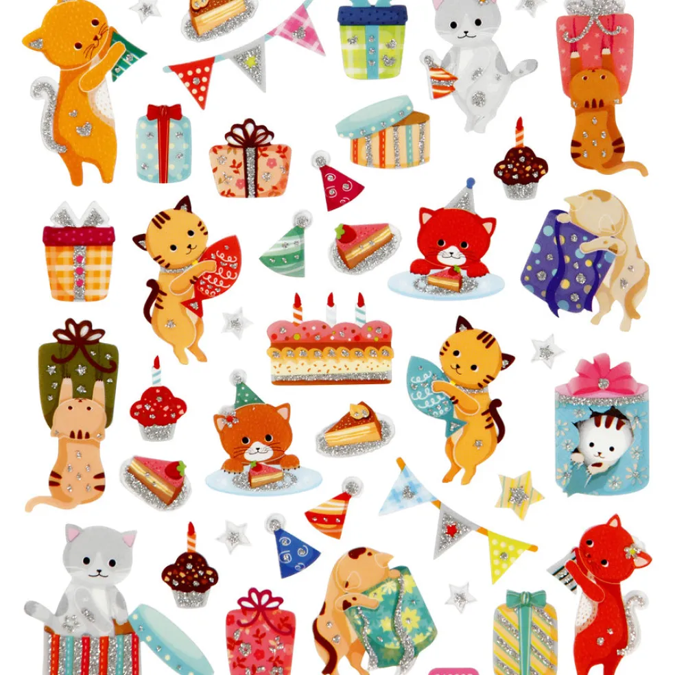 Tarra-arkki 15x16,5cm syntymäpäiväkissat