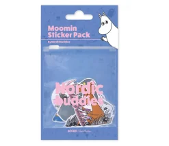 Tarrapakkaus Muumi 6 kpl, Muumipeikko, Nipsu, Mörkö, Muumitalo, Pikku Myy ja Hemuli NordicBuddies