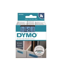 Tarrateippi DYMO D1 12mm Musta/Sininen