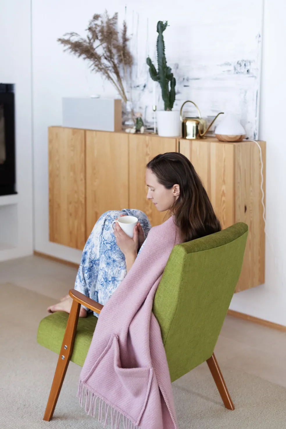 Taskuhuivi Lapuan Kankurit Uni puuteriroosa