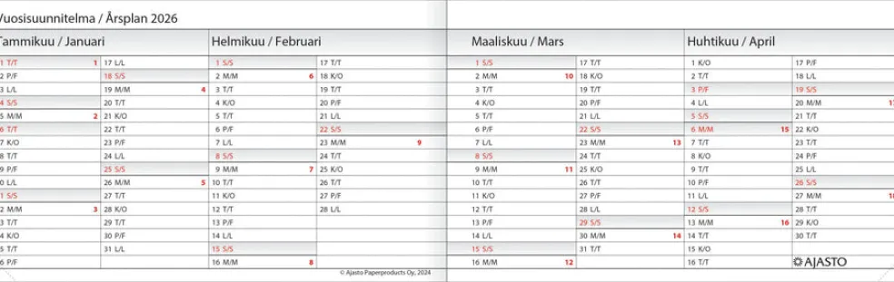 Taskumemo, musta 2026