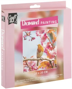 Timanttimaalaus 20 x 20 cm Lintu