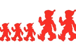 Tonttuperhe ikkunaan