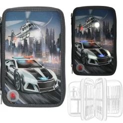 Triplapenaali valolla Monster Cars poliisiauto