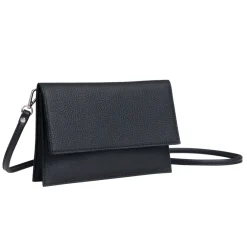 Tuike laukku Miiko hirvennahkaa, musta 20x13,5cm