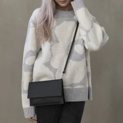 Tuike laukku Miiko hirvennahkaa, musta 20x13,5cm