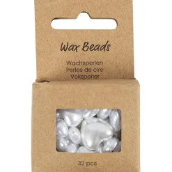 Vahahelmet 32 kpl sydämet helmiäisvalkoiset