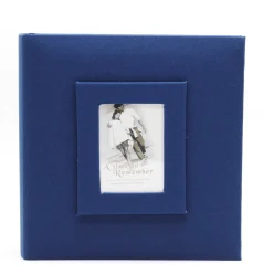 Valokuva-albumi, kirjasidottu slip-in 200 kuvalle, tummansininen