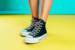 Venyvät kengännauhat EEZYBEEZY, glitter rainbow