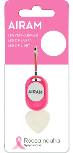 Vetskarivalo Led zip light Roosa nauha