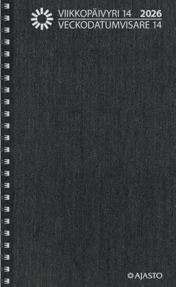 Viikkopäivyri/Veckodatumvisare 14, tummanharmaa 2026