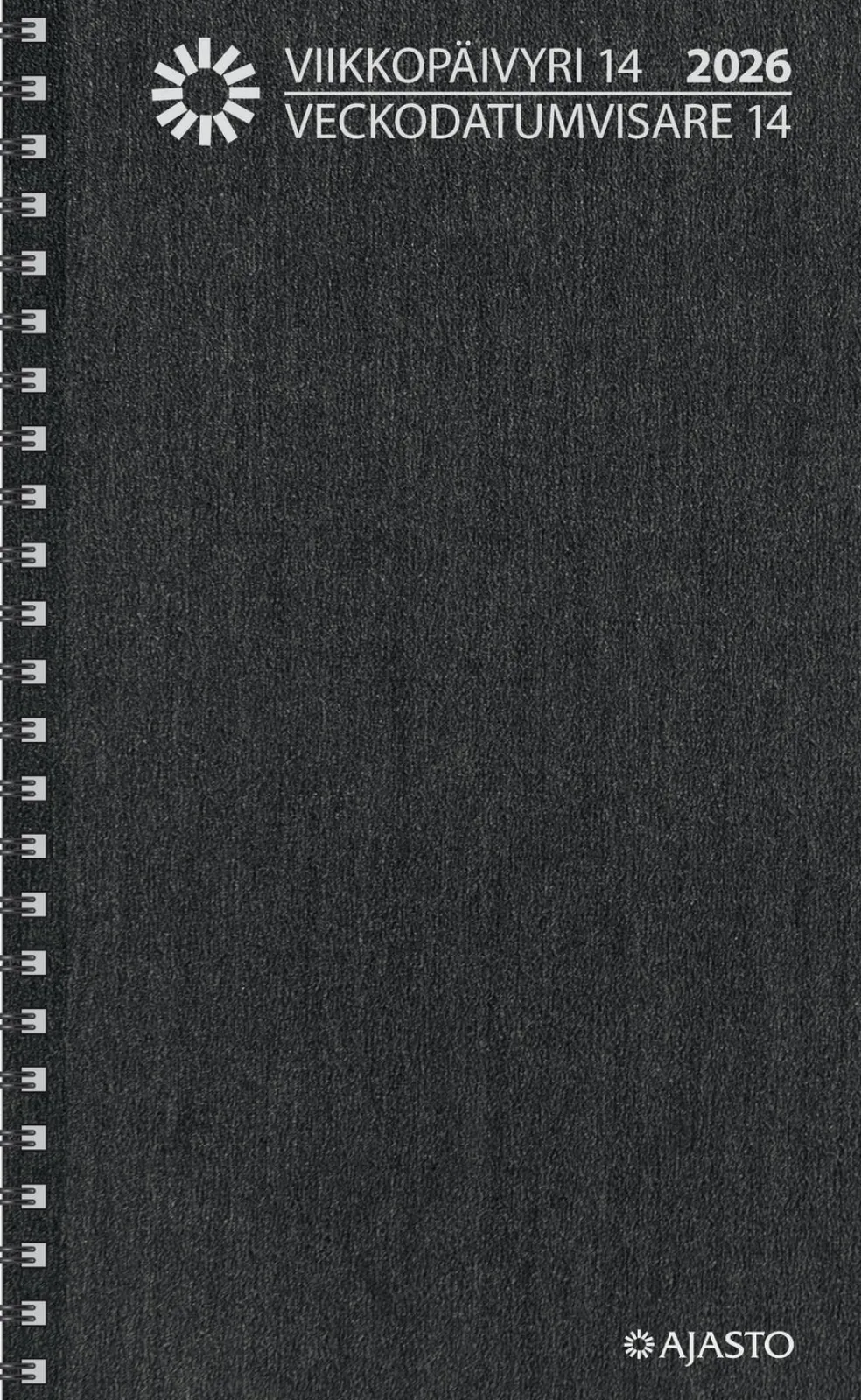 Viikkopäivyri/Veckodatumvisare 14, tummanharmaa 2026