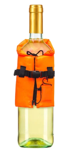 Viinipullon pelastusliivi pillillä