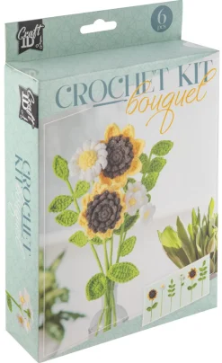 Virkkaussetti Kukkakimppu keltainen