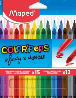 Värikynäsetti 15 + 12 kpl huopakynä ja värikynä Infinity Maped